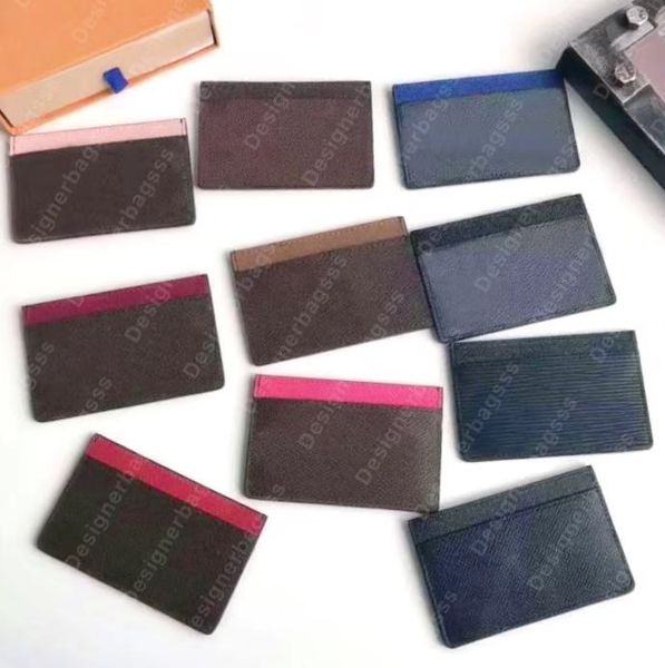 

designer credit card holder women id cards case men women real leather mini wallet black mens coin purse fashion cardholder case luxury bag, Brown;gray
