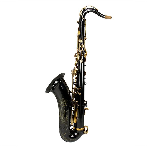 

professional black nickel plate body gold lacquer key tenor saxophone