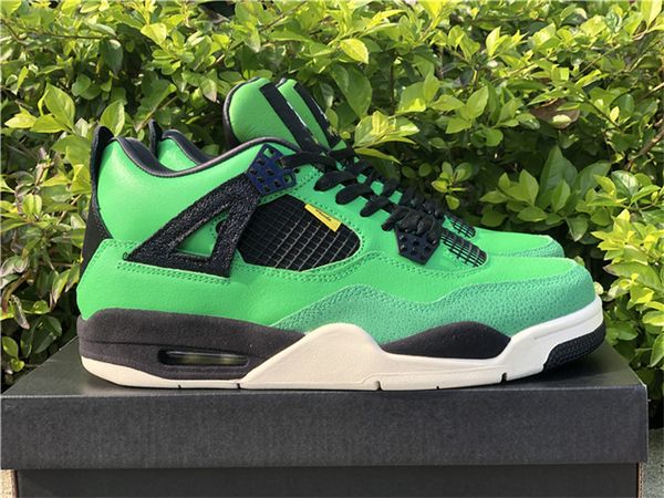 

designer shoes jumpman 4 4s manila basketball mens iv green black designer sports sneakers size us7-13
