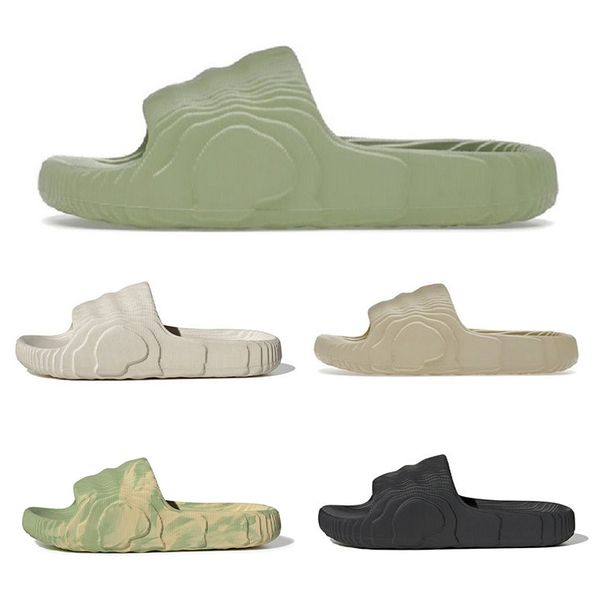 

2022 adilette 22 men women designer slippers slides platform shoe slip-on fashion magic lime st desert sand black grey slipper slide sandal