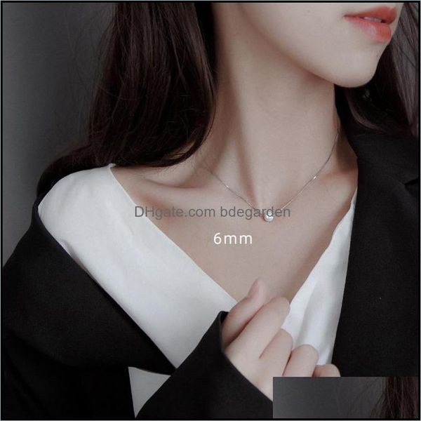 

other necklaces pendants jewelry elegant pearl box chain necklace for women anniversary fashion 925 sier lady birthd dhzoe, Silver