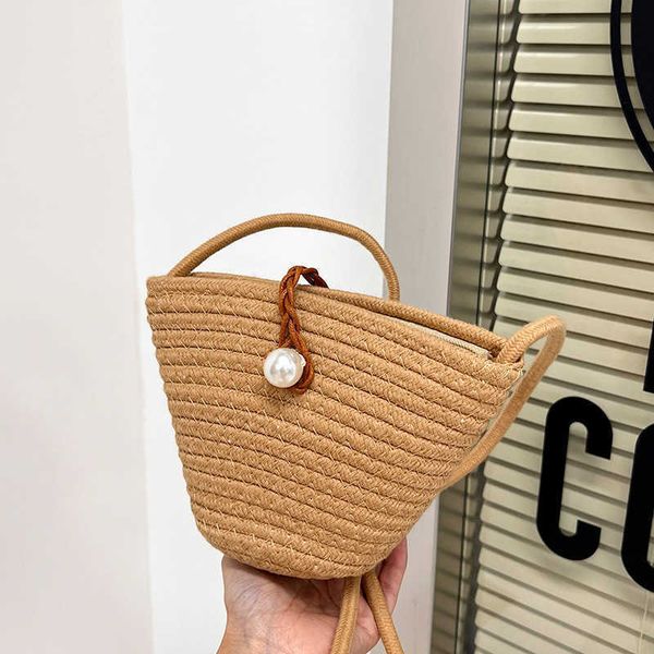 

selling store mobile phone pearl bag shell grass woven bag beach mini bag