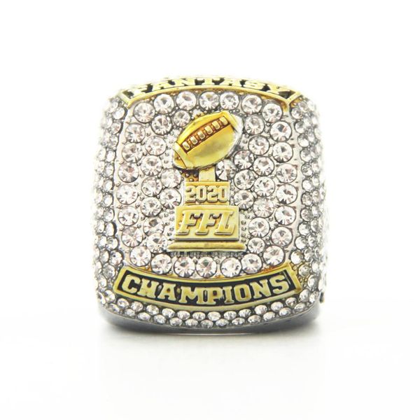

2019 the 2020 fantasy football championship ring fan gift whole drop us size 11#2882, Golden;silver