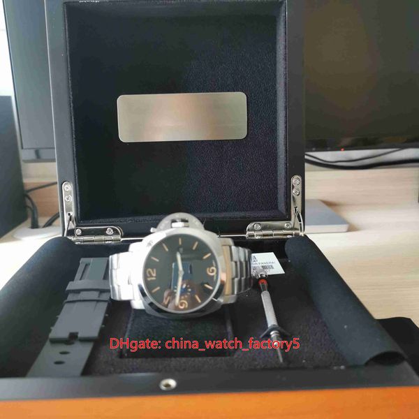 

with box papers watches 44mm pam722 pam00722 3 days stainless steel transparent mechanical automatic mens watch men's wristwatches, Slivery;brown