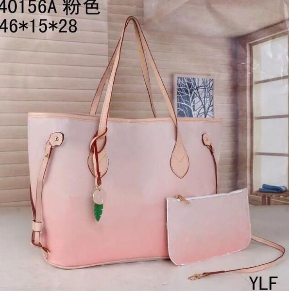 

2 piece set women luxurys designers totes onthego shopping bags game on handbag gradient shouder crossbody bag genuine leather ladies