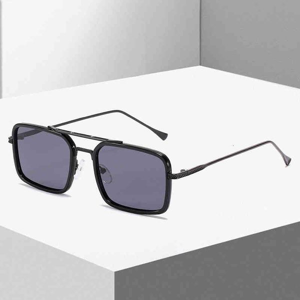 

sunglasses double beam small frame women's fashion net red same box men's trend iron man glasses 4bj2, White;black