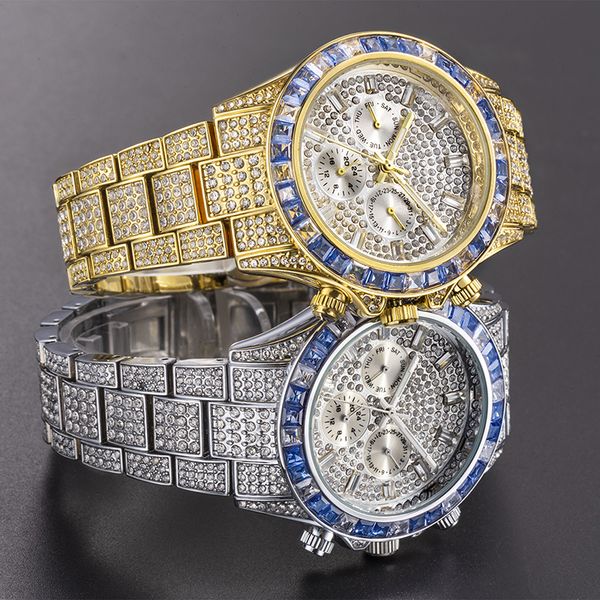 

2022 multiple colour the new luxury classic men's for gypsophila watch quartz watch colored diamond waterproof fashion business gift pe, Slivery;brown