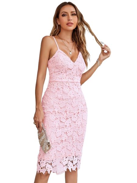 

eilly bazar guipure lace cami dress y9td#, Black;gray