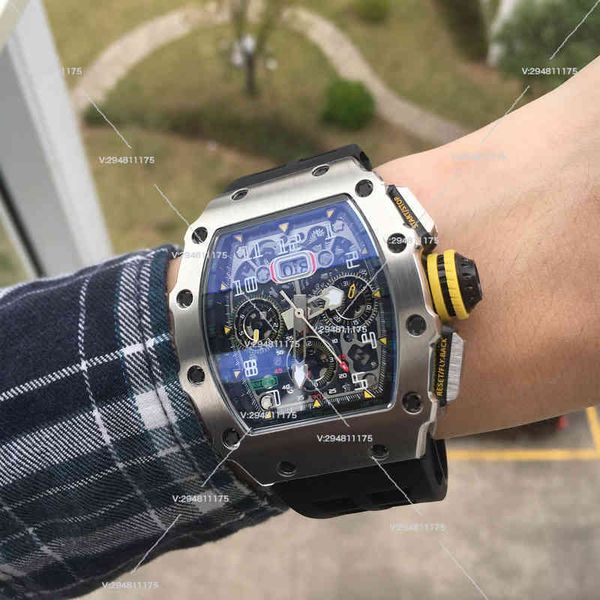 

watch designer luxury mens mechanics watch rihca milles business leisure men's automatic mechanical multifunctional calendar refined st, Slivery;golden