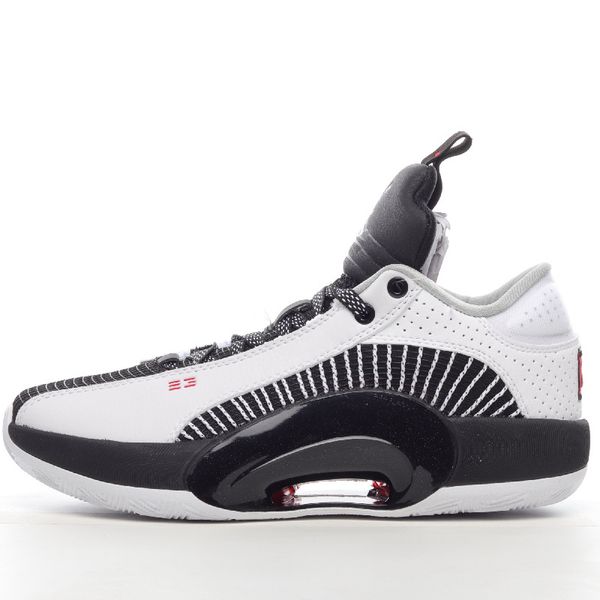 

shoes jumpman xxxv low pf basketball mens 35 black white silver outdoor sports sneakers size eu40-46