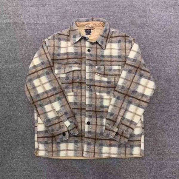 

ts designer jacket tide brand t 22 ravis woolen coat american hip-hop classic plaid baseball fashion loose oversize cardigan for men, Black;brown