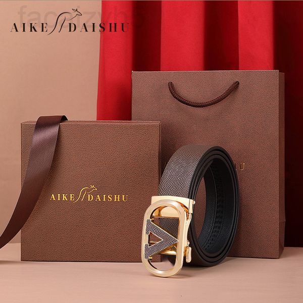 

belts designer eck kangaroo belt men's genuine leather youth pure cow automatic buckle fashion business trouser high-end gift boxz0ah20, Black;brown