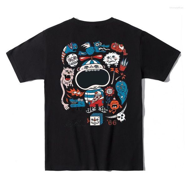 Männer T-Shirts Hemd Männer Sommer Mode Marke Tops Tees Unisex Harajuku Koreanischen Stil T-shirt Männliche Baumwolle Kurzarm T-shirts weiß BlackMen