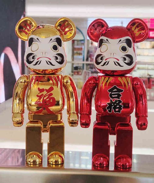 

400% 28cm bearbrick building block bear fortune cat dharma violent bear decoration building block bear hand-made model doll g220524