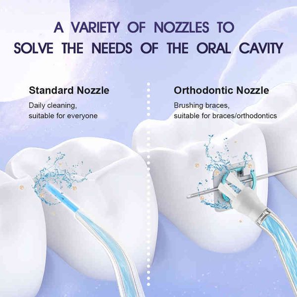 

cordless oral irrigator tooth cleaner water flosser usb rechargeable teeth whitening portable electric dental jet 230ml 220513