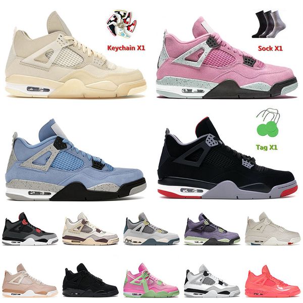 

high og jumpman 4 4s iv mens basketball shoes off sail university pink bred military black bred canyon purple canvas men women sneakers outd