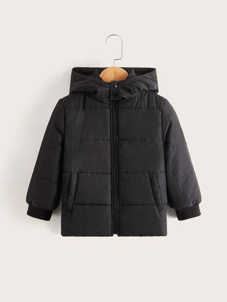 

toddler boys zipper hooded puffer coat she, Blue;gray