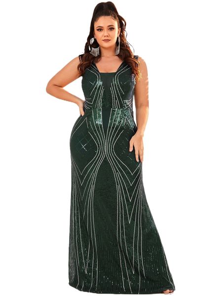 

plus sequin pattern maxi dress k6ev#, Black