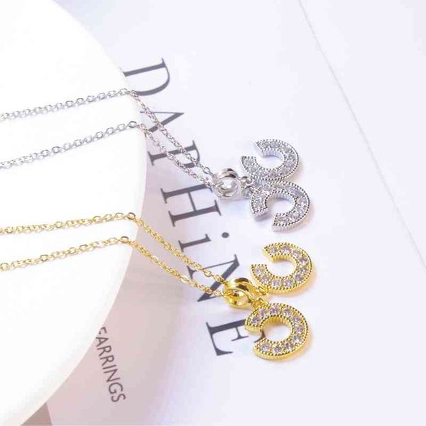 

reverse c shape kwai lung korean version 18 tiktok diamond drill, voice activated net red necklace chain, Silver