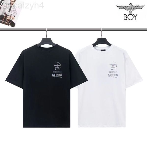 

men's t-shirts designer chao brand 2022 new season short sleeved men's boy chest eagle back letter bronzing and wo same style coup, White;black