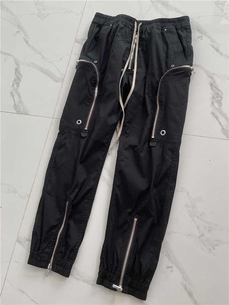

men's pants [one for sixi]independent ro style shell pants main line zipper pocket dark versatile overalls, Black
