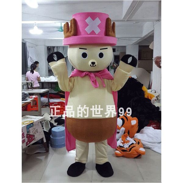 Mascot boneca traje tony chopper mascote traje anime uma peça fantasia fantasia anime mascotte natal halloween carnaval