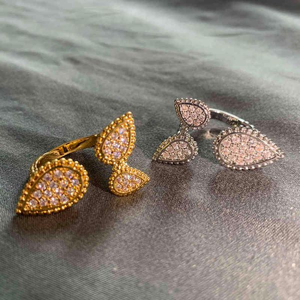 

pure 925 sterling jewelry for women water drop ring diamond wedding engagement gold silver quality luxury fine design, Golden;silver