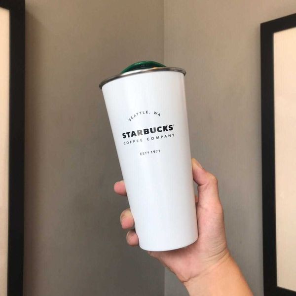 

2020 starbucks cup classic white 1971 stainless steel deskcup water cup 473ml