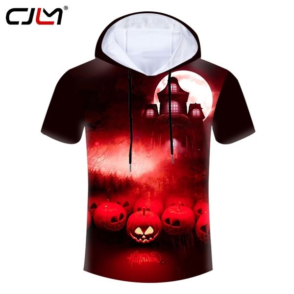 Halloween Man Horror Castle T-Shirt Street Wear Verkauf Großhandel Kapuzen-T-Shirt 6XL Herren 3D-gedruckte Kleidung 220623