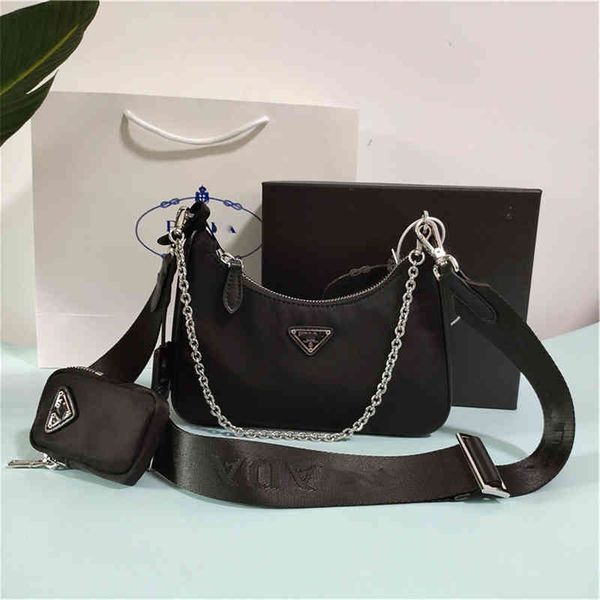 

p home nylon three in one bag hobo chain bag french stick female messenger advanced underarm