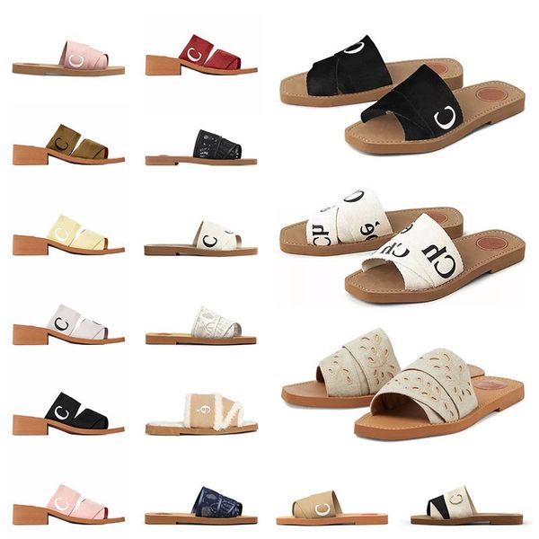 

mules woody fashion women sandals slipper 2023 black and white pink vintage beige flip flops designer sandales slippers slides woman ladies