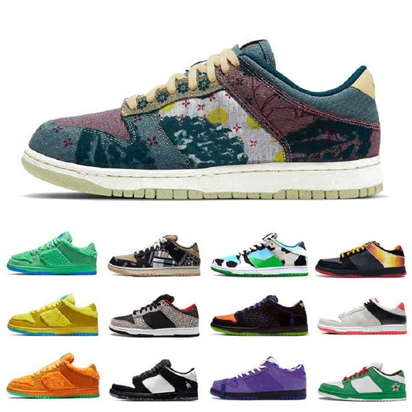 

community garden plum civilist running shoes chunky low cut x mens sports sneakers orange yellow green bear women men, Black