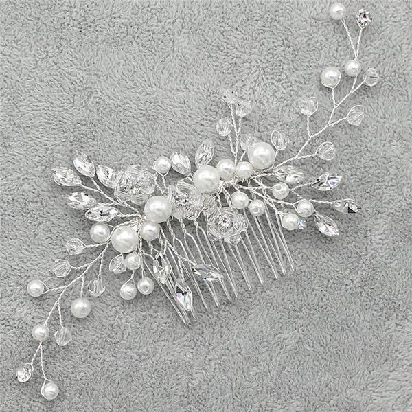 Kopfbedeckungen, trendige Kristallperlen-Haarkämme, Hochzeit, Brautschmuck, Ornament, Kopfschmuck, Dekoration, Strass-Brautkamm, Kopfbedeckungen, KopfbedeckungenH