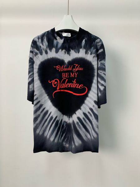 

2022 summer fashion retro dyeing designer t shirt ~ us size loose edition t shirt exquisite print design mens luxury leisure short-sleeved t, White;black