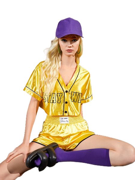 

letter embroidery satin blouse r5yl#, White