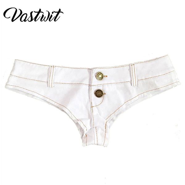 

women's low waisted stretch mini denim shorts pants clubwear 220719, Blue