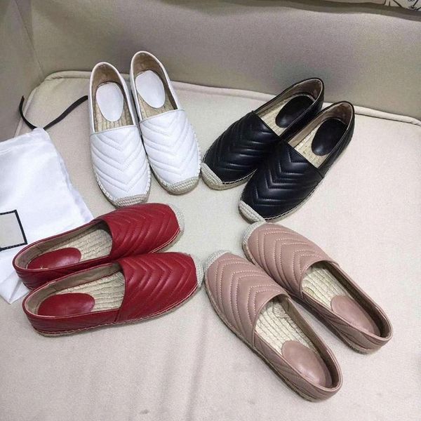 

luxury designer espadrilles women casual shoes summer spring platform with letter buckle loafer girls genuine leather sick sole l8mm#, Black