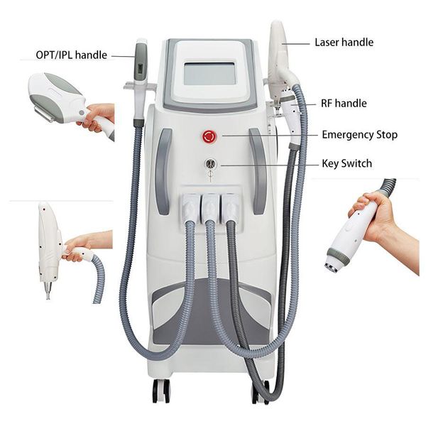 

2022 3in1 ipl e-light rf nd yag permanent picosecond laser hair removal and wash the eyebrow tattoo removal beauty machine for beauty salon