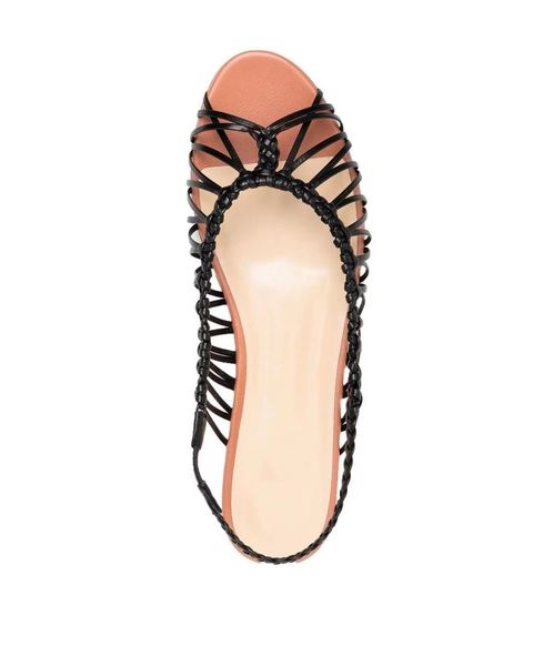 

2022 comfortable 1:1 cage shoelace sandals for, Black