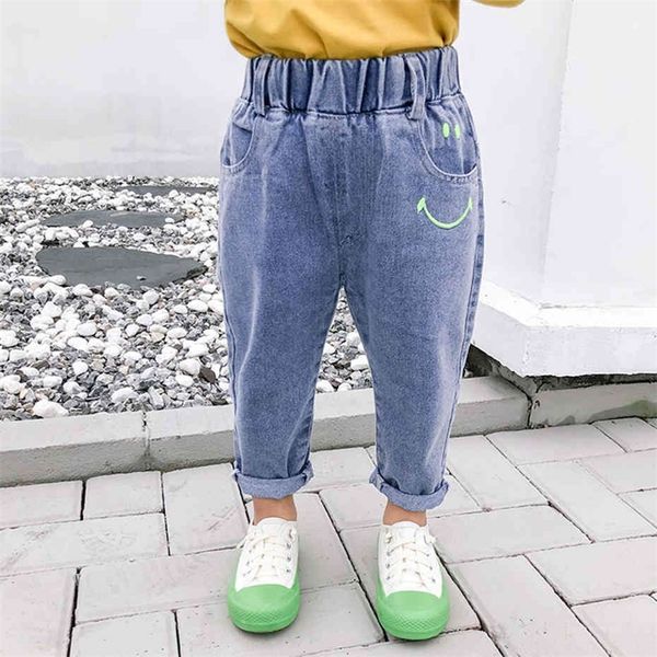 

baby girl jeans floral pattern toddler jeans casual style kids jeans girls spring autumn kid clothes 210412, Blue