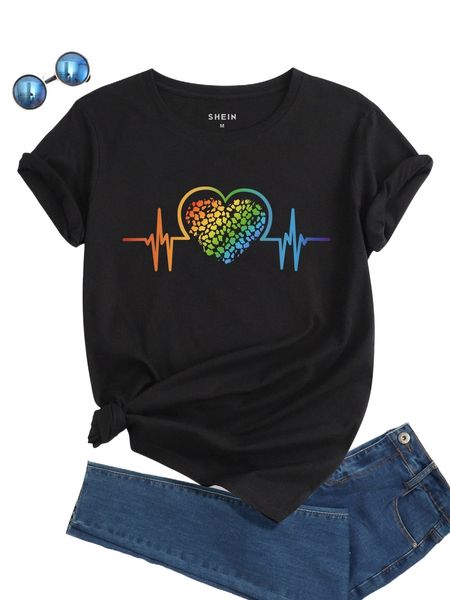 

heart print tee c2ca#, White