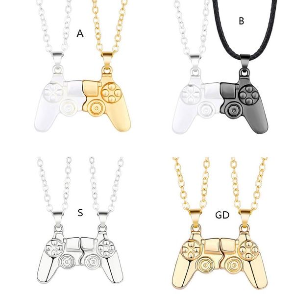 

pendant necklaces game console couple necklace a pair magnetite personality men's women's jewelrypendant, Silver