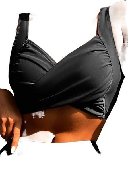 

wrap cross tie back bikini 563d#, White;black