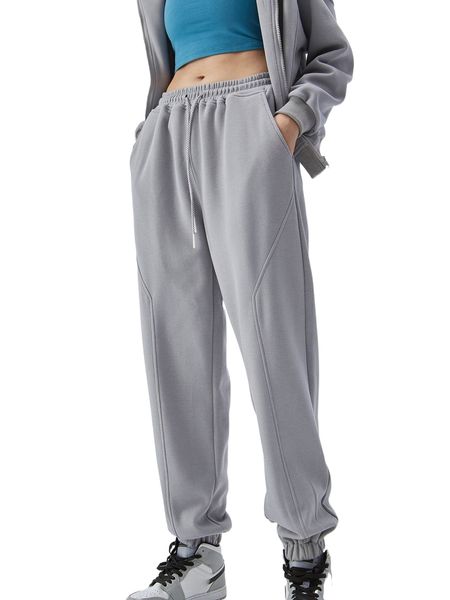 

drawstring waist patched sweatpants o7u1#, Black;white