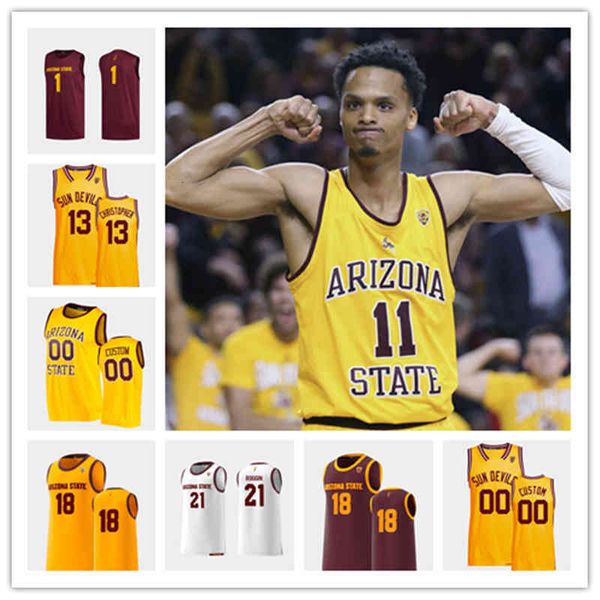 

xflsp college arizona state sun devils stitched college basketball jersey 13 jame harden 13 josh chriser 11 alonzo verge jr. 23 marcus bagle, Black