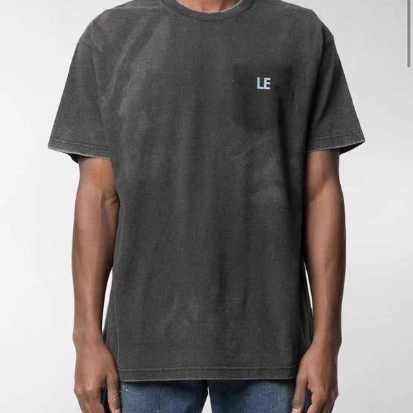 

22ss europe usa gradual change colors print tee skateboard men t shirt distressed women short sleeve streetwear oversize cotton tshirt, Black;brown