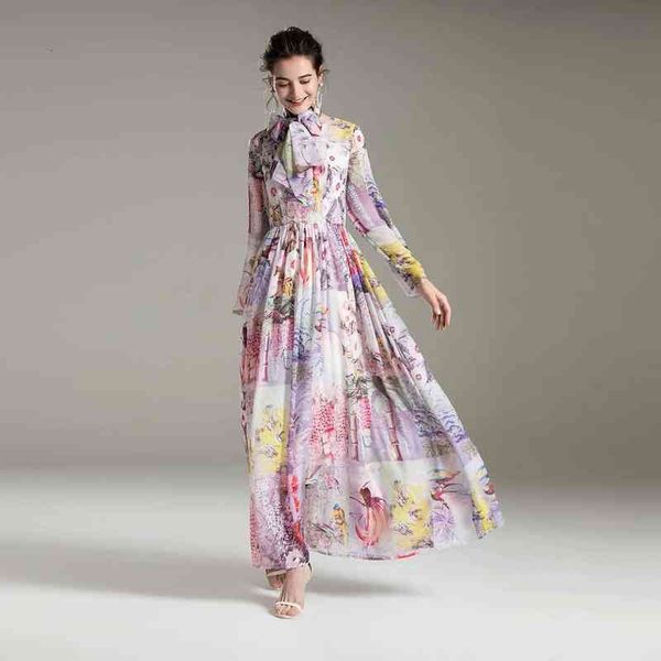 

casual dresses women's spring ink print elegant dress beach holiday with silk scarves, Black;gray