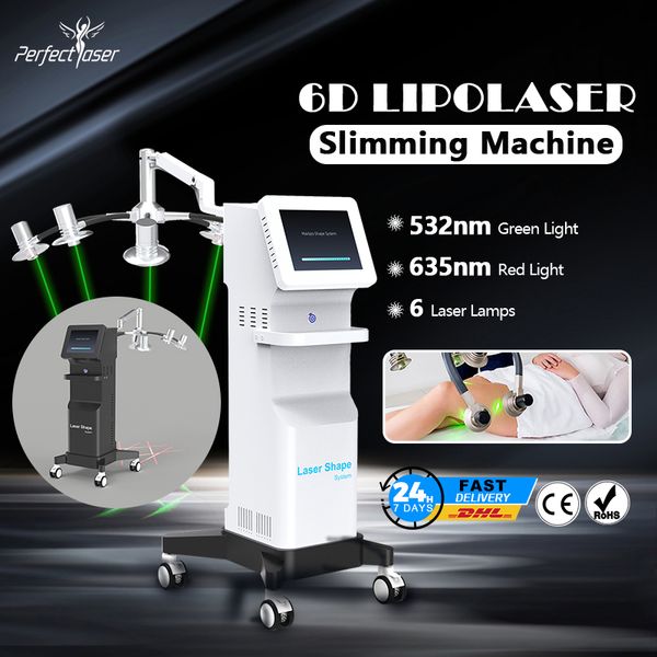 

professional 160mw 650nm red light 6d lipo laser fat loss lipolaser slim beauty machine
