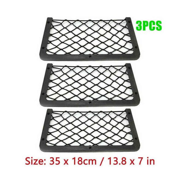 

2pc large storage net pocket camper van caravan organizer holder for vw t4 t5 t6 car interior stowing tidying 35x18cm 32x21cm y220414