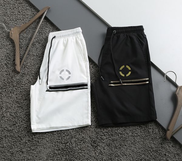 

22ssmen's shorts solid color sweatpants casual couple jogging pants high street shorts reflective short women's hip hop streetwear, White;black